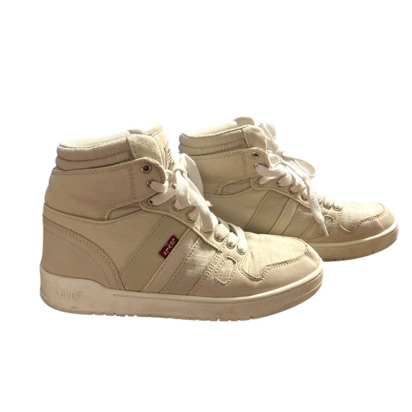 Levi's Shoes - Levi's Khaki Canvas High-Top Sneakers Size 6
